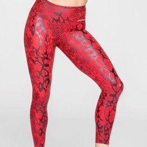 NWT Birdiebee Activewear Red/Black Viper 7/8 Legging XS